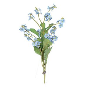 Artifical Silk Flowers Forget Me Not Bundle / Bunch Blue 29cm