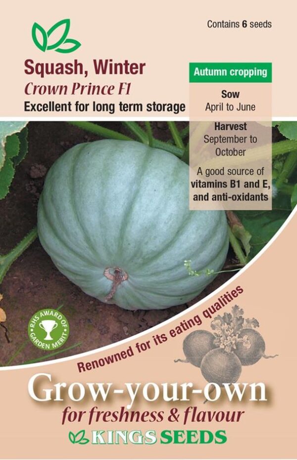 Squash Crown Prince F1 Quality Kings Seeds Vegetable Pack