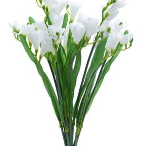 Freesia Bush 'Cream' 52cm Artificial Silk Flowers