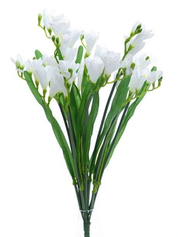 Freesia Bush 'Cream' 52cm Artificial Silk Flowers