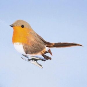 Clip On Robin Christmas Bird Decorations 11cm Pack x6 New Design !
