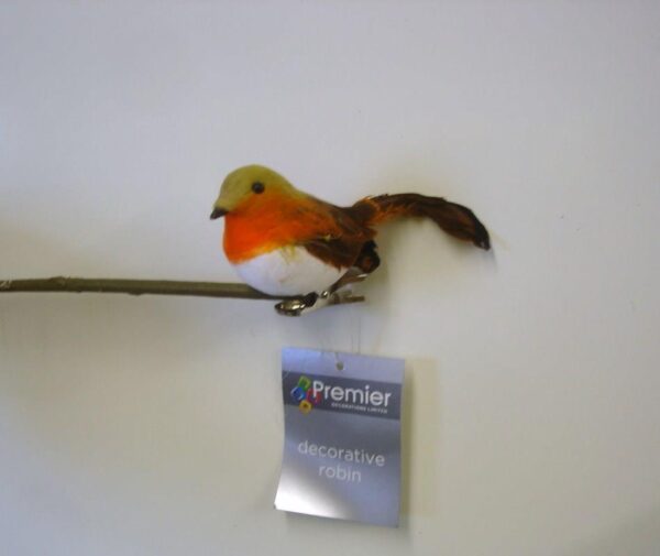 Clip On Robin Christmas Bird Decorations 11cm Pack x6 New Design !
