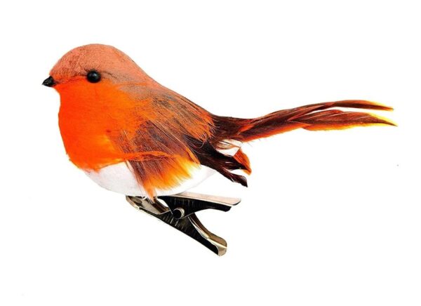Clip On Robin Christmas Bird Decorations 11cm Pack x6 New Design !
