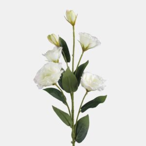 Double Cream Eustoma 'Lisianthus' Sprays Artificial Silk Flowers Pack x6 Stems