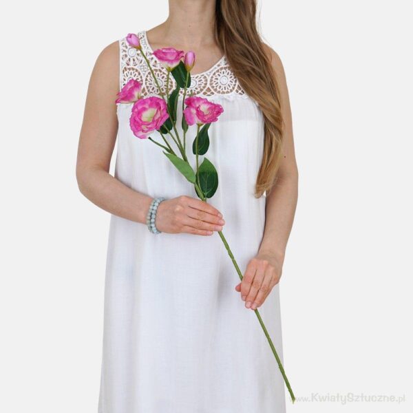 Double Cream Eustoma 'Lisianthus' Sprays Artificial Silk Flowers Pack x6 Stems