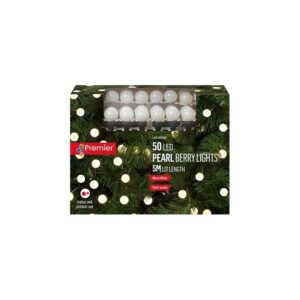 100 Warm White Christmas Pearl Berry Lights Premier