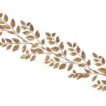 Glitter Leaf Garland, 180 cm Long Gold Christmas Garland