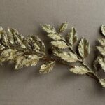Glitter Leaf Garland, 180 cm Long Gold Christmas Garland