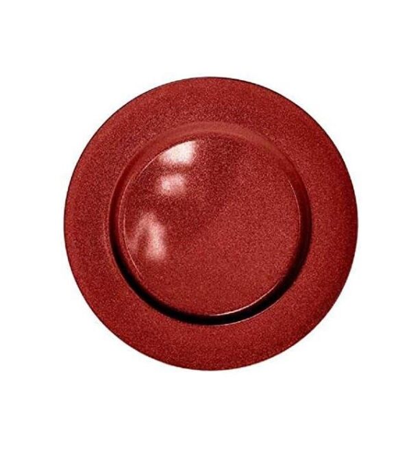 Set 6 Red 33cm Glitter Charger Plates Christmas Decoration Table Settings