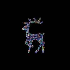 1.15m Lit Soft Acrylic Reindeer with 160 Multi-colour LEDs Premier