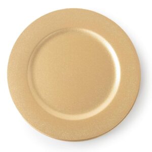 Gold 33cm Glitter Charger Plates Christmas Decoration Table Settings Set 6