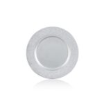 Silver Bead Edge 33cm Charger Plates Christmas Decoration Table Settings Set x6