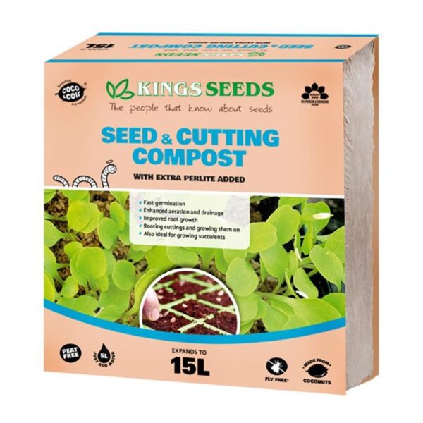 Seed & Cutting Compost +20% Perlite - Expands to 15 Litres