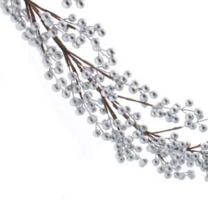 1.3m Silver Berry Cluster Berry Garland Christmas Decoration