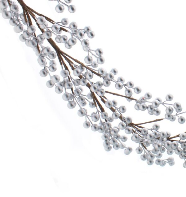 1.3m Silver Berry Cluster Berry Garland Christmas Decoration