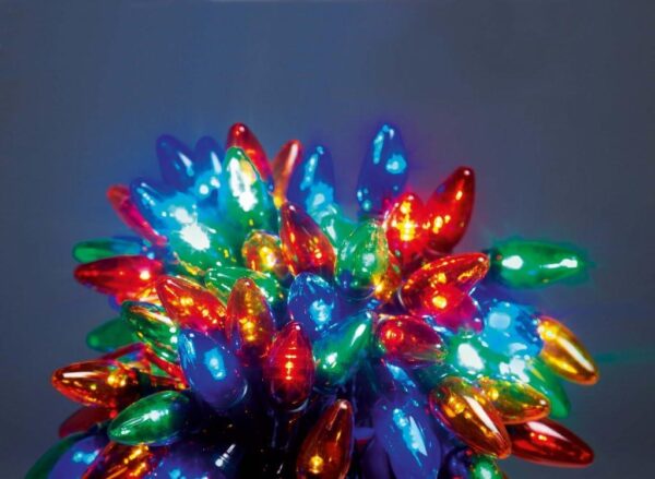 80 Big Bulb (C6) Chasing LED Multi-Colour Christmas Fairy Lights Outdoor