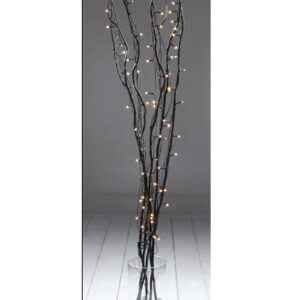 80 W/White LED Christmas Black Twig Light Decorations 1.2m LV081485 Premier