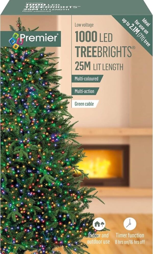 1000 LED Multi-Action Christmas Treebrights Multi-Colour + Timer Premier