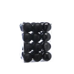 Black Mix 80mm Shatterproof Baubles Christmas Decorations Themed Pack 24
