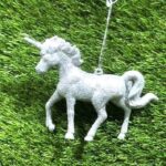 Unicorn Silver 10cm Christmas Tree Decoration / Ornaments Pack x 4