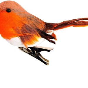 Christmas Robin Clip On Decoration Single Bird
