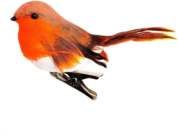 Christmas Robin Clip On Decoration Single Bird