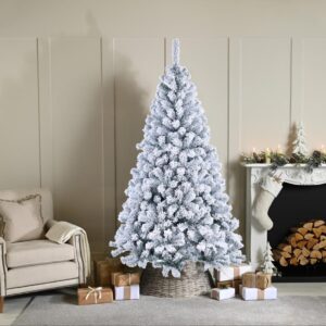 210cm (7ft) Wentworth Flocked Fir Artificial Christmas Tree