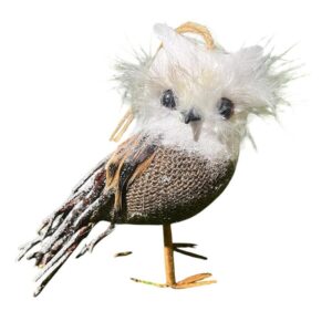 Hessian/Twig Natural Owl Christmas Tree Ornaments 5" Pack x 2