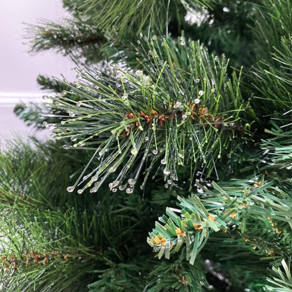 7ft Slim Ridgemere Pine + Bristle/Dew Drops Artificial Christmas Tree