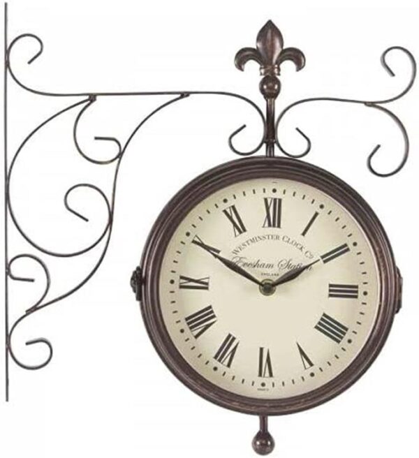 Marylebone Station 8in Double Sided Clock & Thermometer