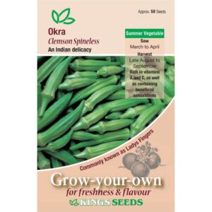 Okra Clemsons Spineless (Ladies Fingers) Pack Seeds