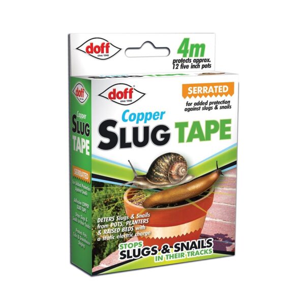Doff Slug and Snail Copper Tape 4m Garden Pest Control For Pots/Containers