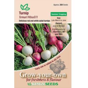 Turnip Temari Mixed F1 Pack Garden Vegetable Seeds