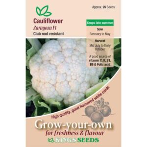 Cauliflower 'Zaragoza F1' Pack Garden Vegetable Seeds