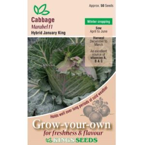 Cabbage January King (Award of Garden Merit) Pack Kings Seeds