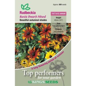 Rudbeckia 'Rustic Dwarfs Mixed' Pack Kings Flower Seeds