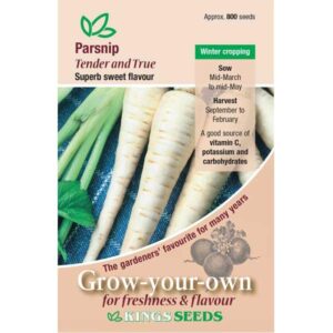Parsnip 'Tender & True' Kings Quality Pack Vegetable Seeds