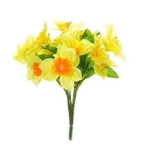 Mini Narcissus Daffodil Posy Bundle / Bush 18cm Artificial Silk Flowers