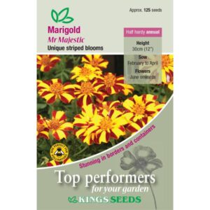 French Marigold 'Mr Majestic' Pack Kings Quality Seeds