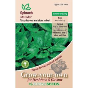 Spinach Matador Pack King's Quality Seeds