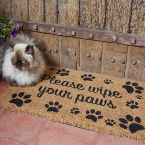 'Wipe Your Paws' Coir Door Mat 5501012