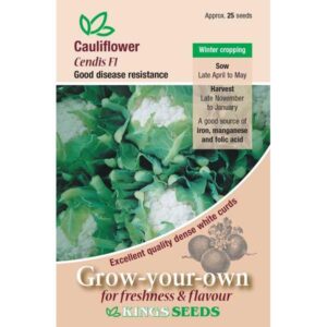 Cauliflower Cendis F1 Quality Kings Seeds Vegetable Packs