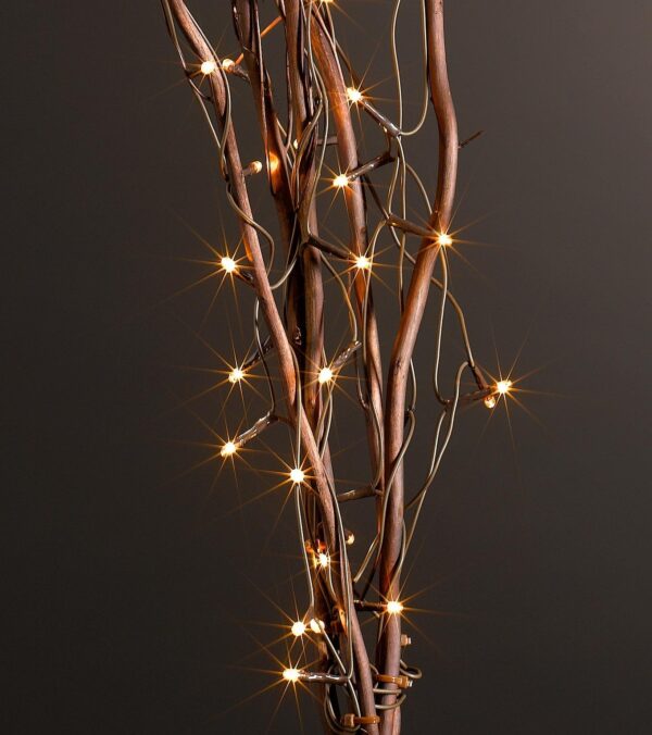 80 W/White LED Christmas Brown Twig Light Decorations 1.2m LV081487 Premier