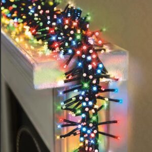 480 Cluster Lights Multi-Colour LED Multi-Action Christmas Lights In/Outdoor +Timer