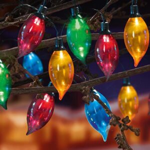 Set 40 Large Flame Lights with 80 Multi-Coloured LEDs Premier