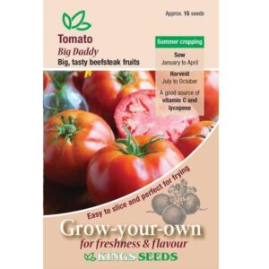 Tomato Beefsteak 'Big Daddy' Pack Kings Vegetable Garden Seeds