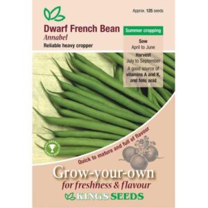 Dwarf French Bean 'Annabel' (Award of Garden Merit) Pack King's Seeds