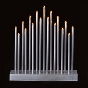 17 Lamp Silver Candlebridge 29cm Size Batt-Op & Timer Christmas Light