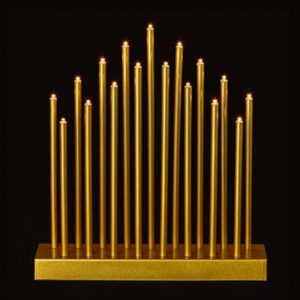 New 17 Lamp Gold Candlebridge 29cm Size Batt-Op & Timer Christmas Light