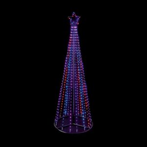Premier Flexibright Pyramid Tree 580 Rainbow LEDs 2.1m LV243055RBW